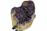 Amethyst Geode Section on Metal Stand - Uruguay #139842-2